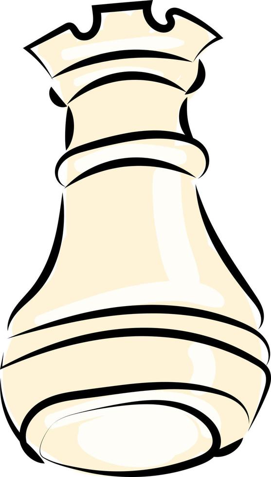 schack figur skiss, illustration, vektor på vit bakgrund.