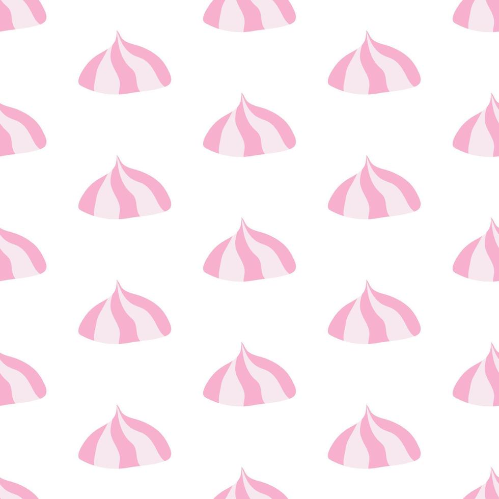 sömlös mönster med rosa-vit randig marshmallow. vektor illustration