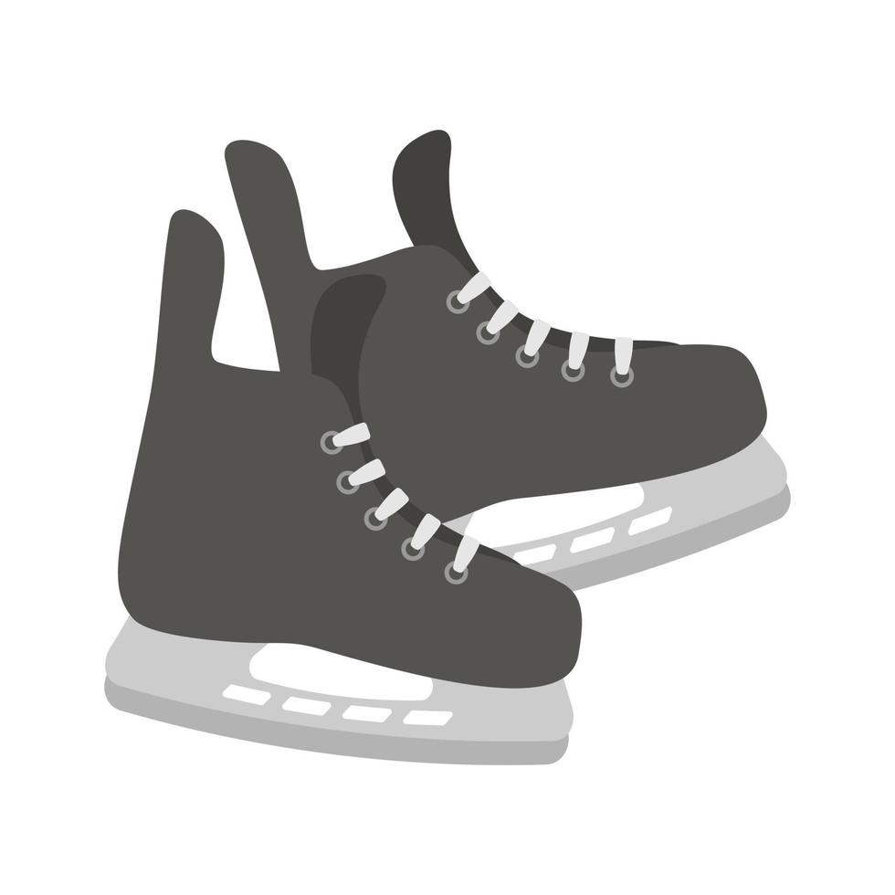 Winter-Hockey-Skates auf weißem Hintergrund. Vektor-Illustration vektor