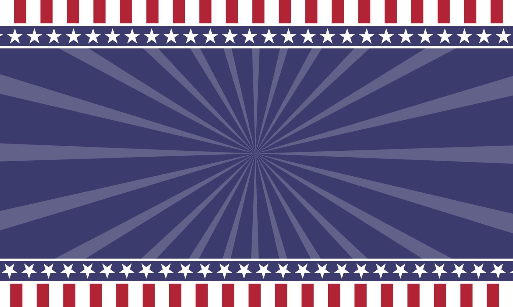 blauer und roter rahmen mit einem usa-flaggenmuster vektor