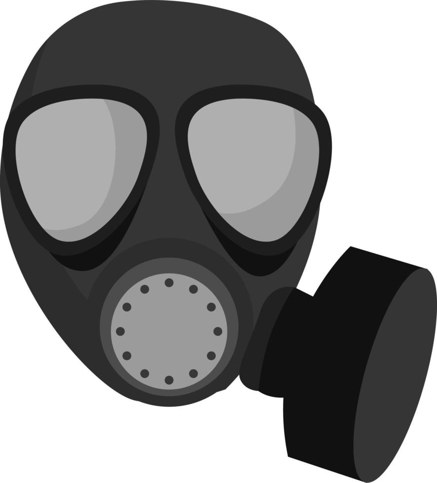 svart gas mask, illustration, vektor på vit bakgrund