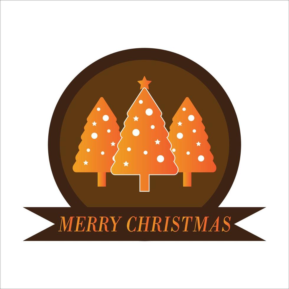 Frohe Weihnachten-Logo-Vektor-Design vektor