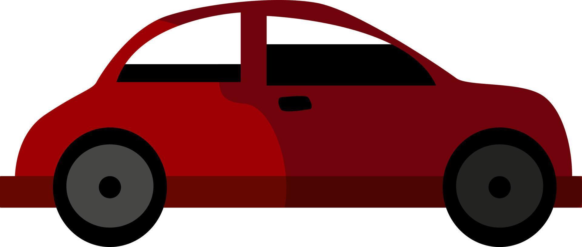 rotes Auto, Illustration, Vektor auf weißem Hintergrund.