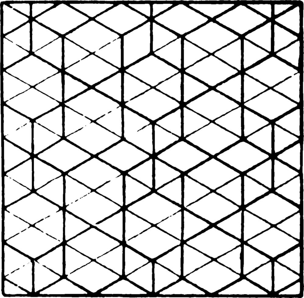Tessellation, Vintage-Illustration. vektor