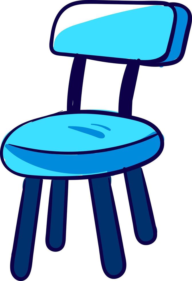 blå stol, illustration, vektor på vit bakgrund