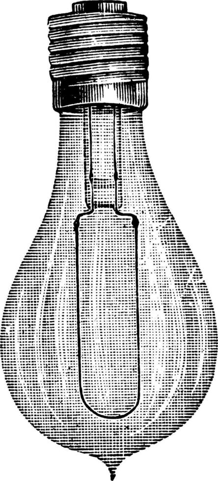 glödlampa lampa, årgång illustration. vektor