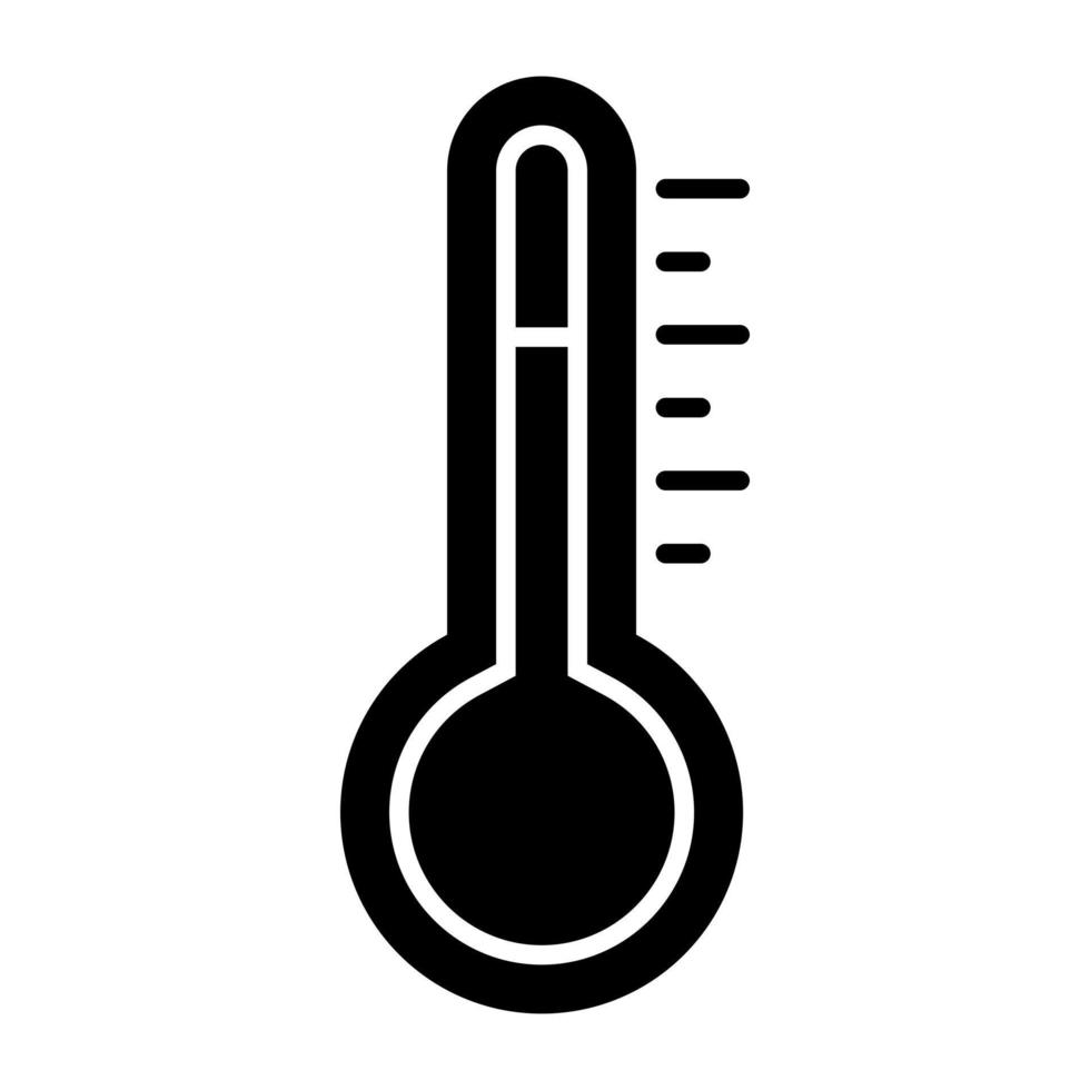 eine bearbeitbare Designikone des Thermometers vektor