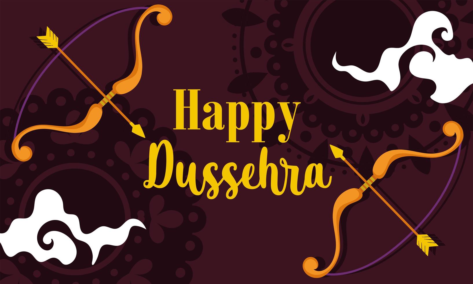 Happy Dussehra Festival von Indien Bogen Pfeil Banner vektor