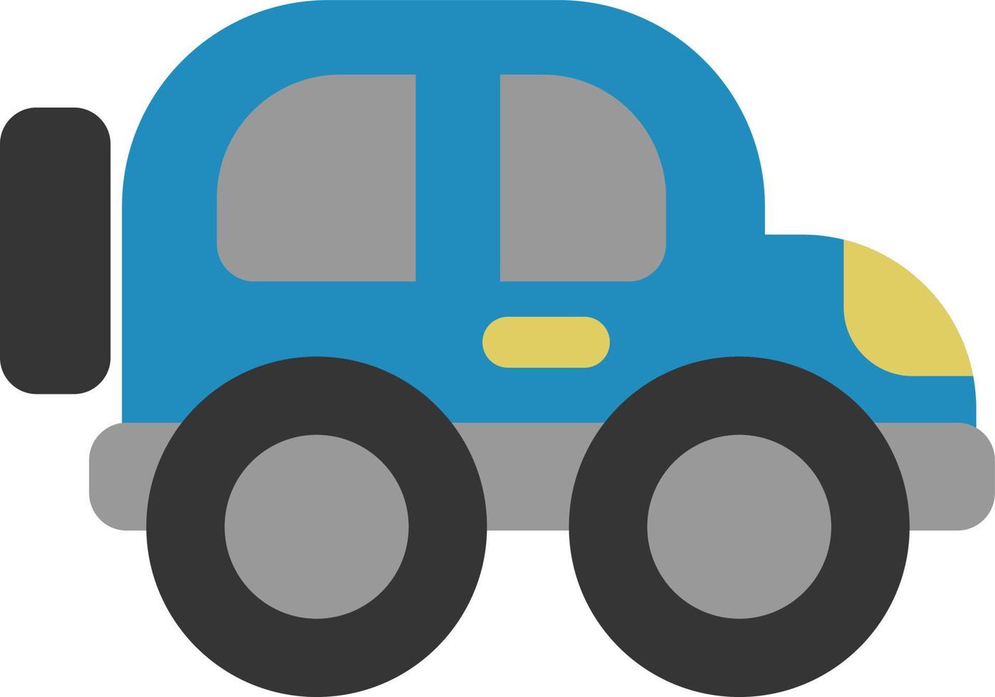 Geländewagen blau, Illustration, Vektor auf weißem Hintergrund.