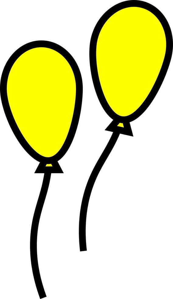 Partyballons, Illustration, Vektor auf weißem Hintergrund.