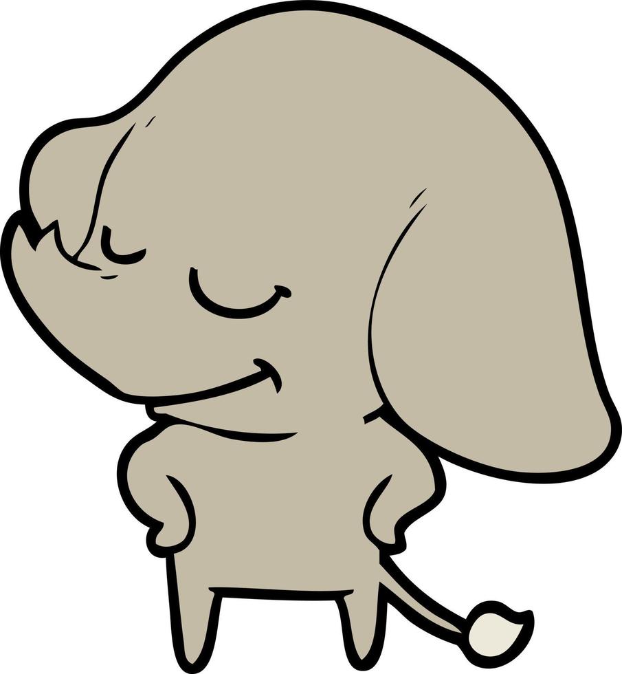 vektor elefant karaktär i tecknad serie stil