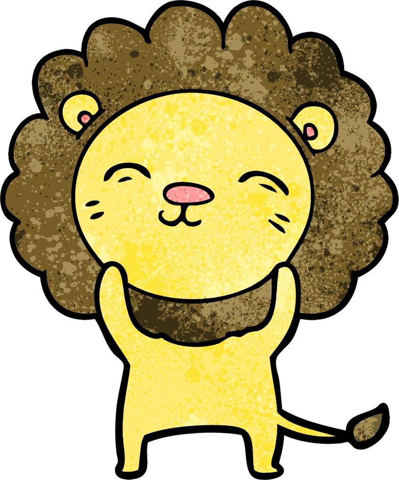 vektor lejon karaktär i tecknad serie stil