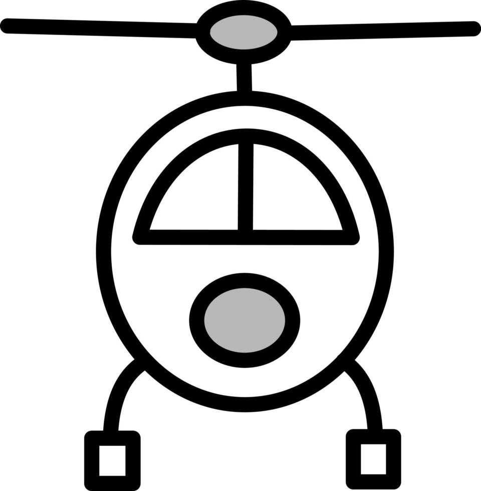 kleiner Hubschrauber, Illustration, Vektor auf weißem Hintergrund.