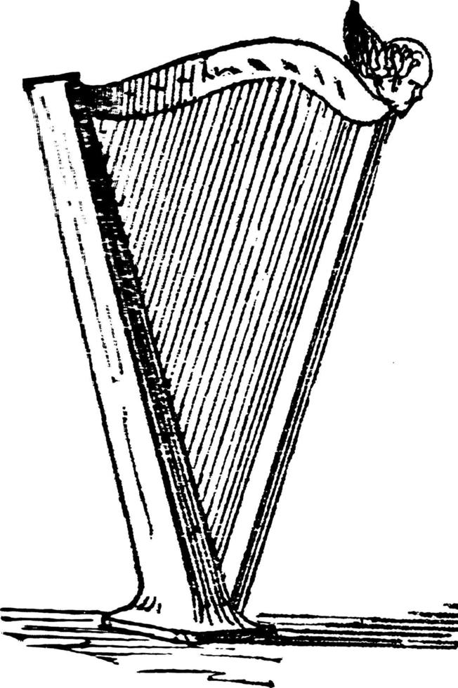 harpa, årgång illustration vektor