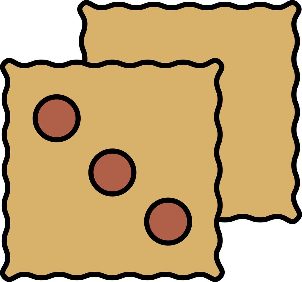 Chocolate Chip Cookies, Illustration, Vektor, auf weißem Hintergrund. vektor