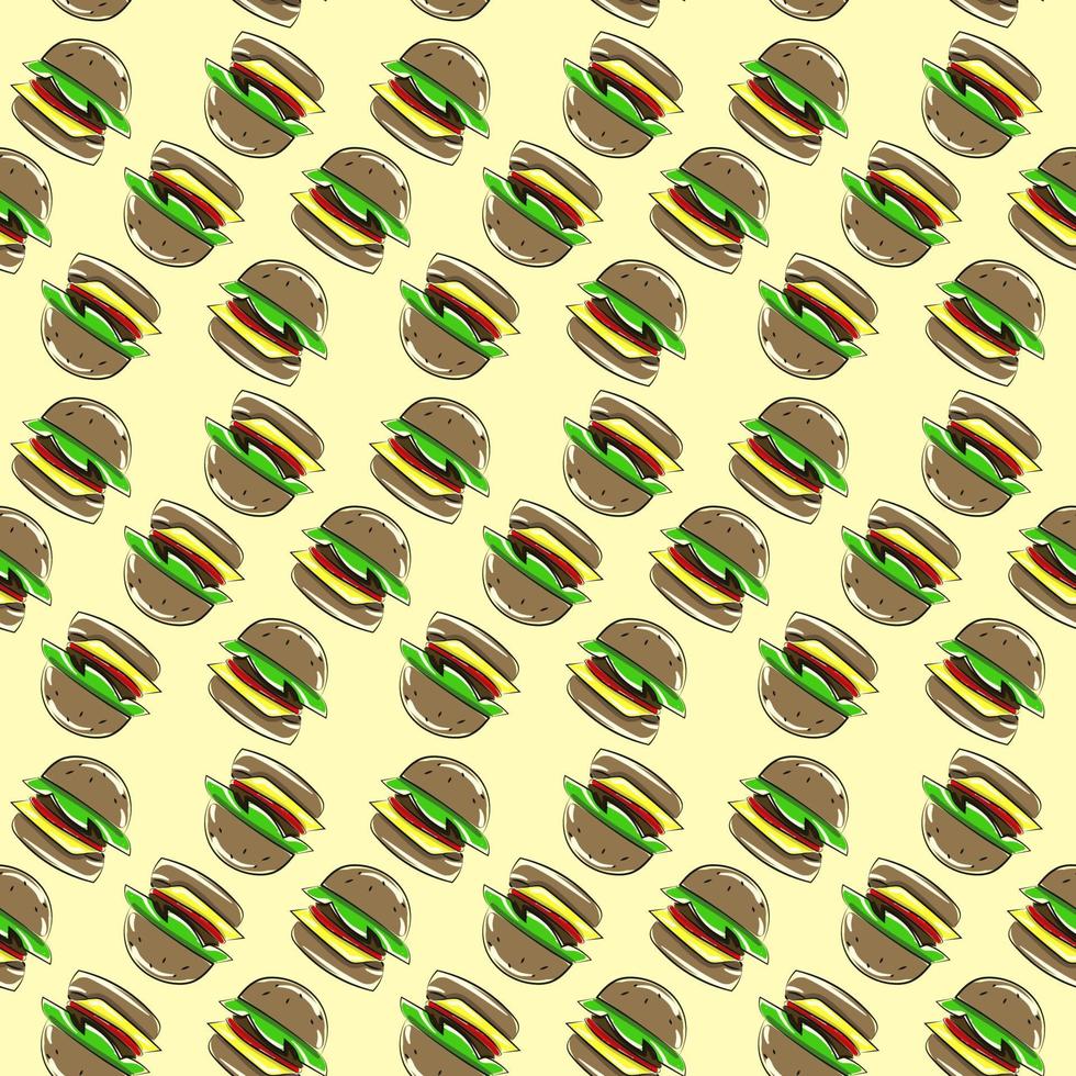 Burgermuster, Illustration, Vektor auf weißem Hintergrund.