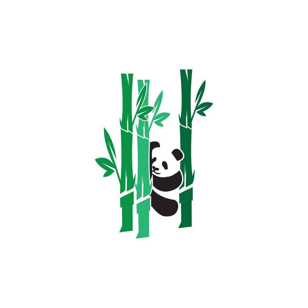 panda ikon logotyp vektor design