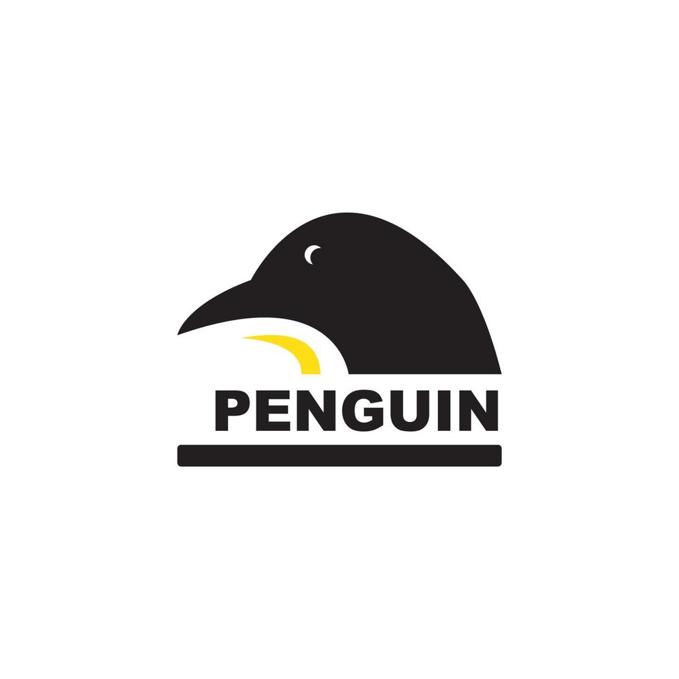 pingvin ikon logotyp vektor design
