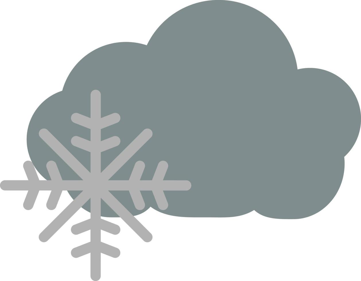 graue Schneewolke, Illustration, auf weißem Hintergrund. vektor
