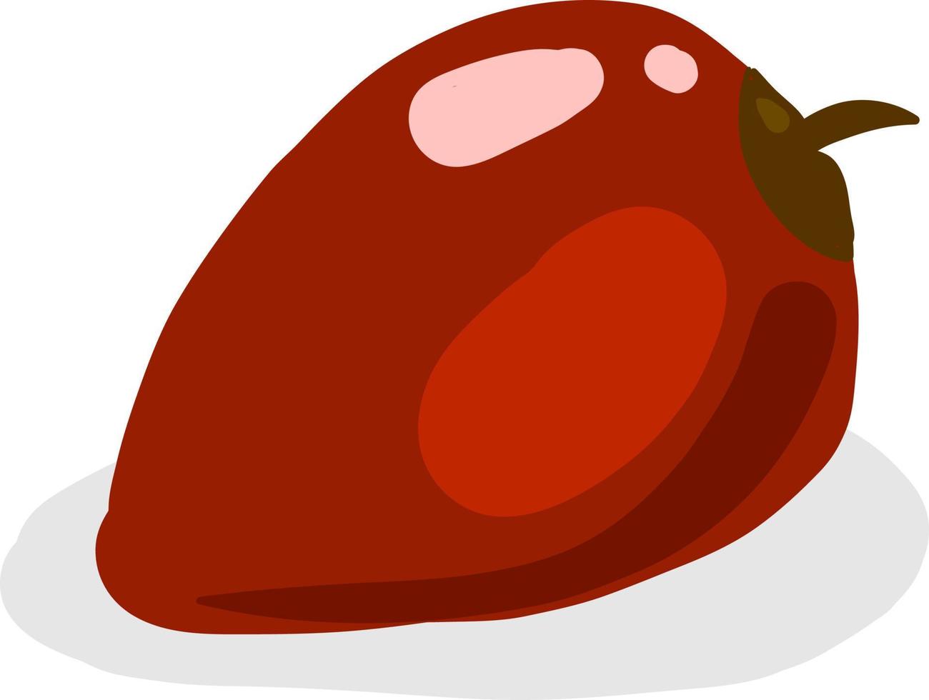 Rote Tamarillo, Illustration, Vektor auf weißem Hintergrund.