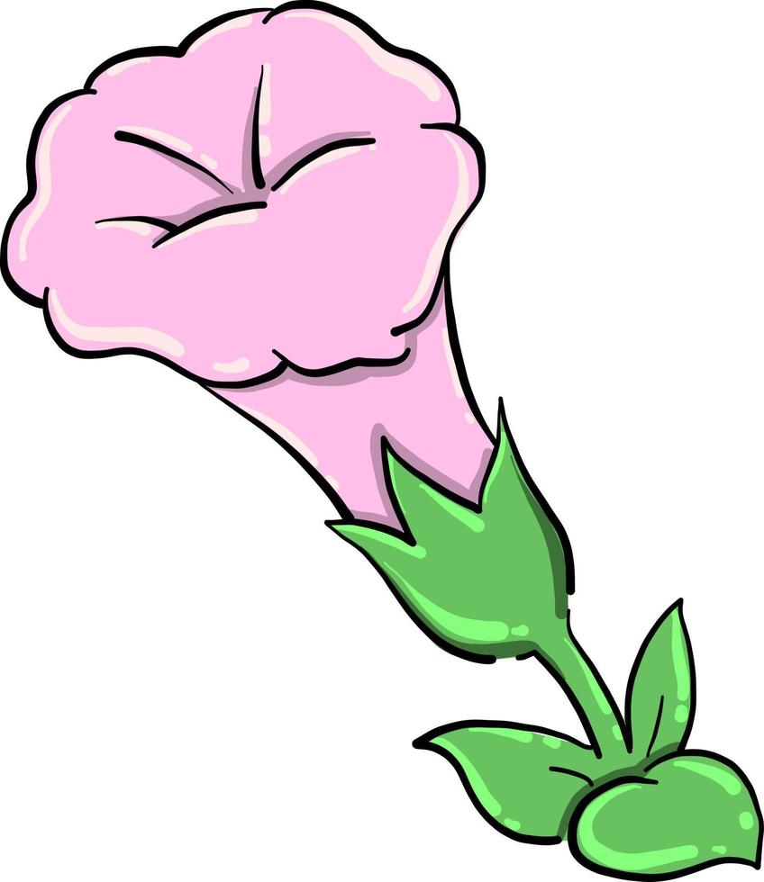 rosa blomma, illustration, vektor på vit bakgrund