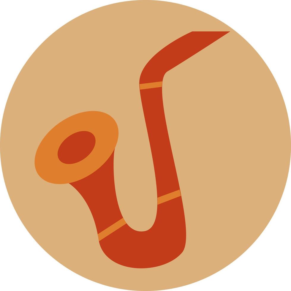 Instrument Saxophon, Illustration, Vektor auf weißem Hintergrund.