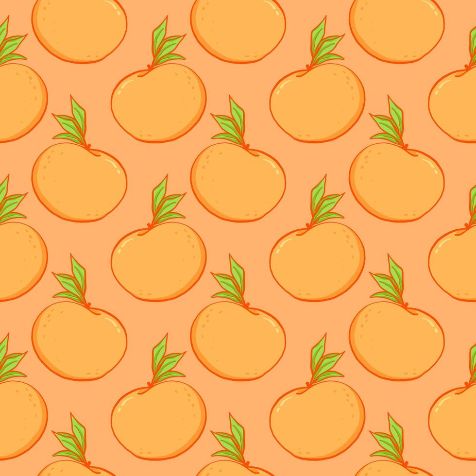 erstaunliches orangefarbenes, nahtloses Muster auf einem orangefarbenen Hintergrund. vektor