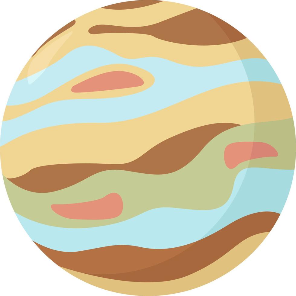 Planet Jupiter, Illustration, Vektor auf weißem Hintergrund