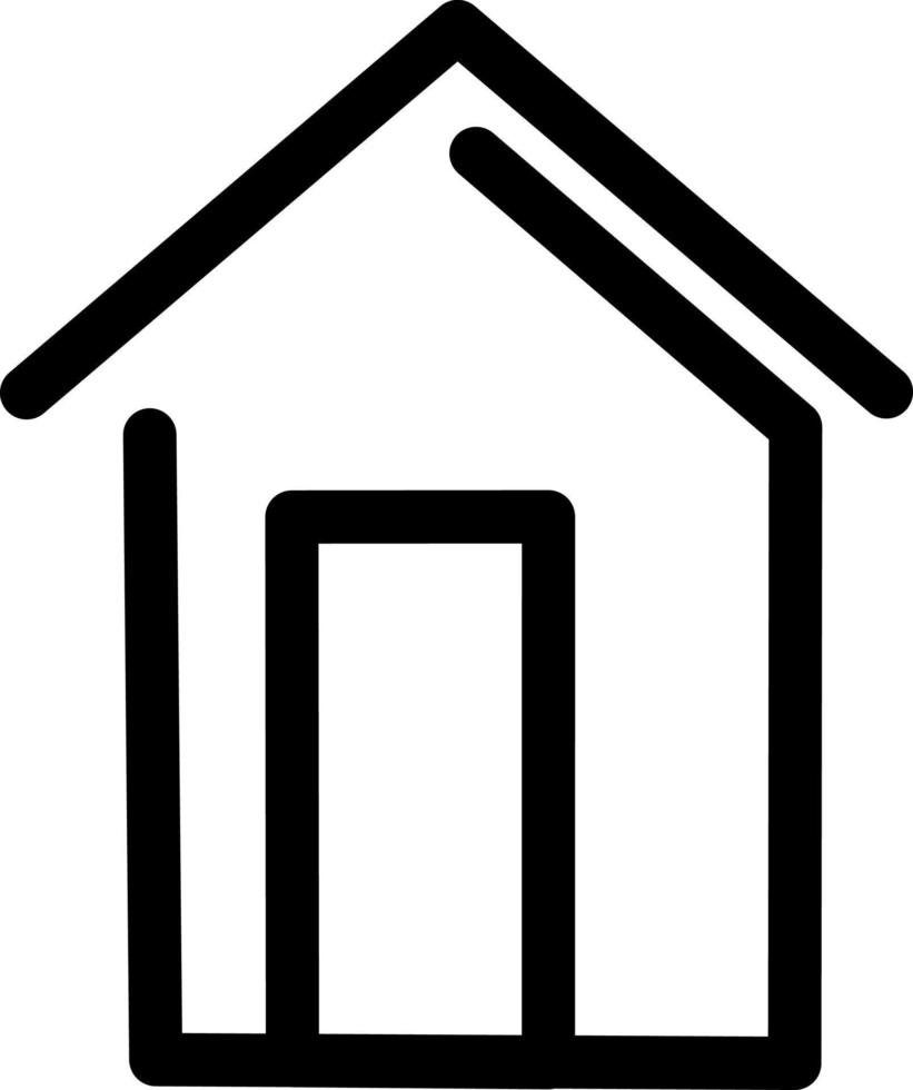 små hus med lång dörr, ikon illustration, vektor på vit bakgrund