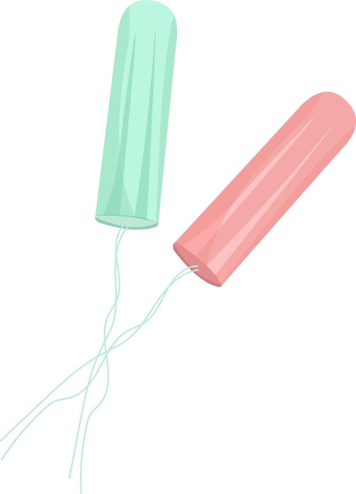 sanitär tamponger, illustration, vektor på vit bakgrund