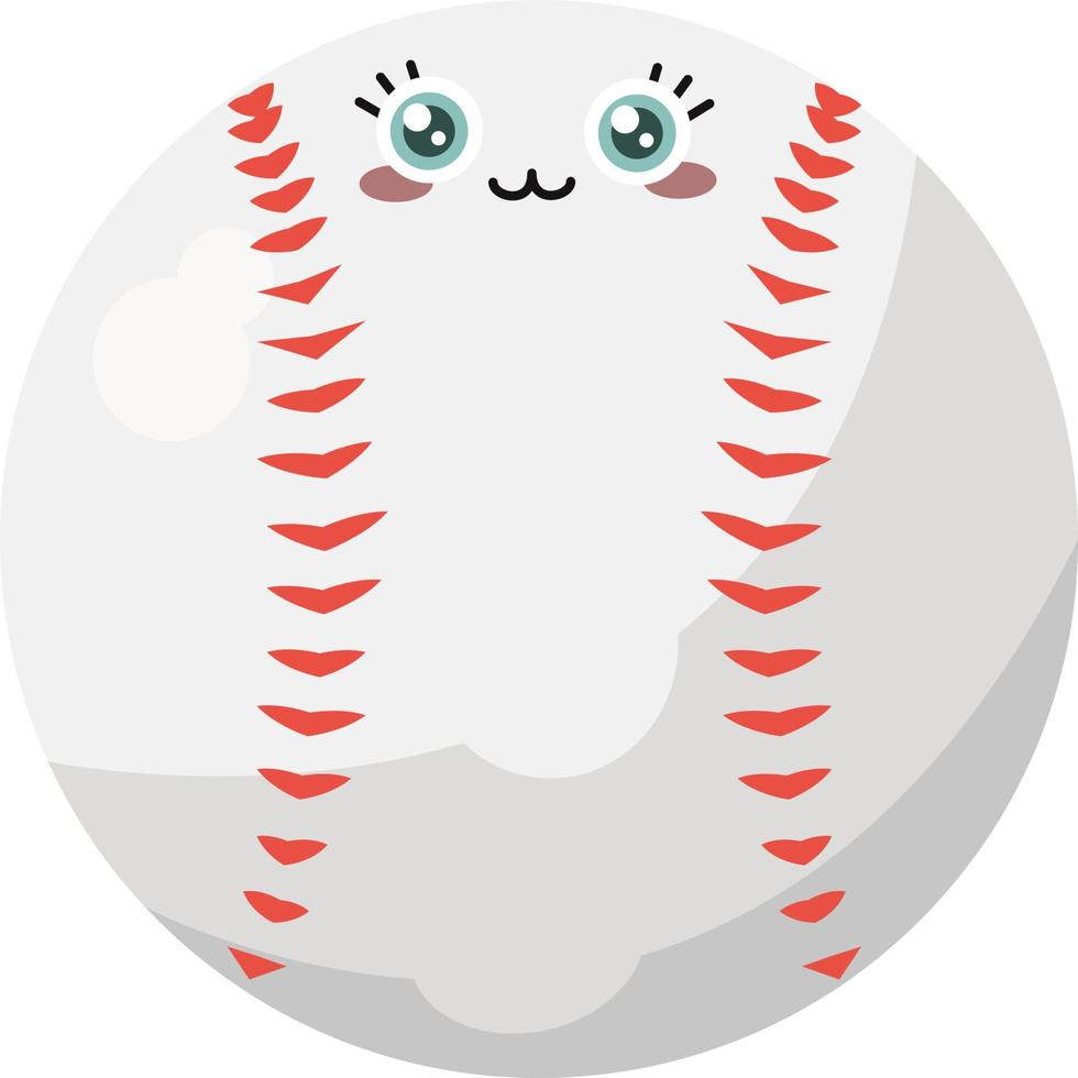 Baseballball, Illustration, Vektor auf weißem Hintergrund