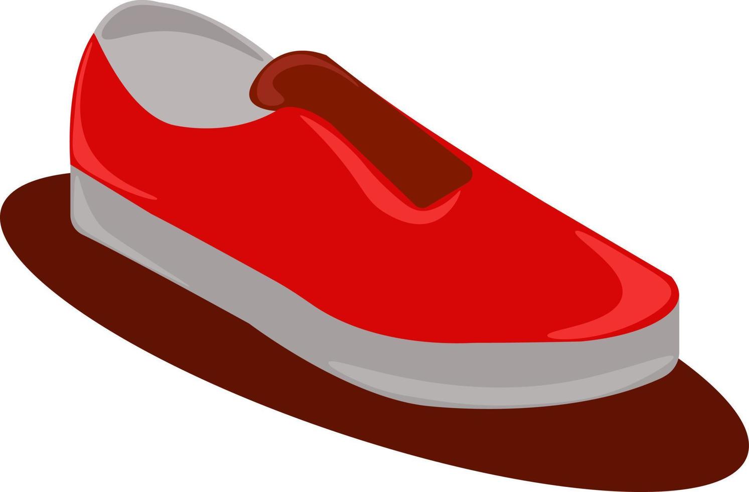 rote Schuhe, Illustration, Vektor auf weißem Hintergrund.