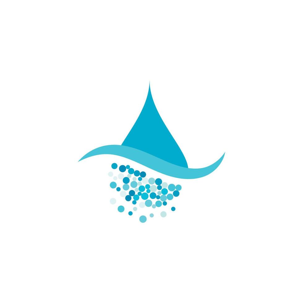 Wassertropfen-Logo-Schablonenvektor vektor