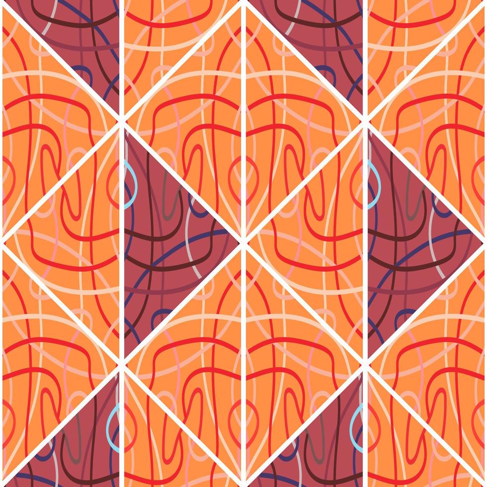 arabicum stil mosaik- sömlös mönster. dekorativ abstrakt rader prydnad. vektor