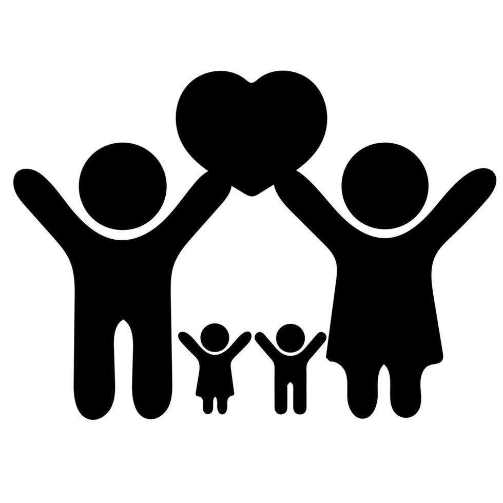 Menschen-Symbol. Familiensymbol im trendigen flachen Stil isoliert auf weißem Hintergrund. Elternsymbol für Ihr Website-Design, Logo, App, ui. Vektorillustration, eps10. vektor