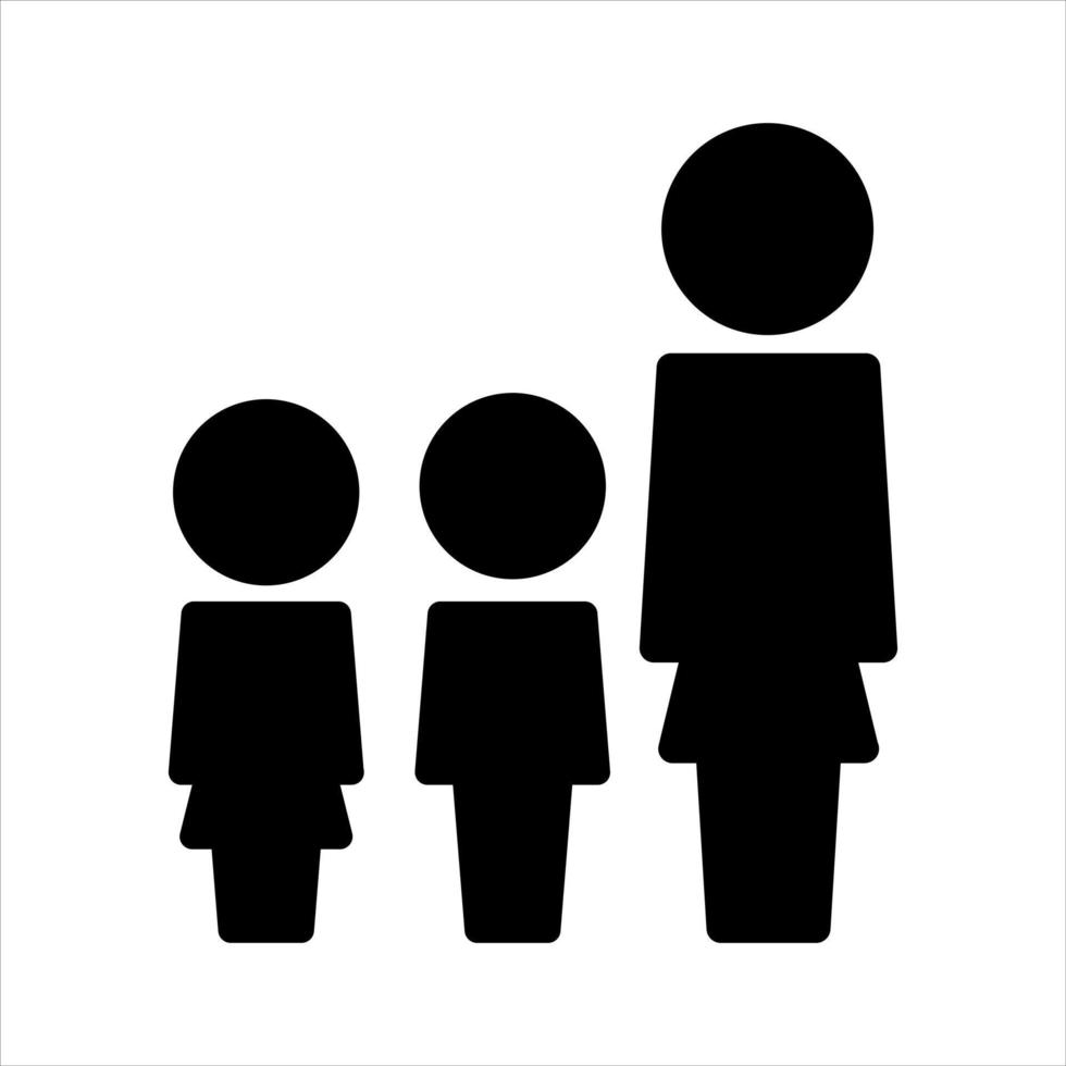 Menschen-Symbol. Familiensymbol im trendigen flachen Stil isoliert auf weißem Hintergrund. Elternsymbol für Ihr Website-Design, Logo, App, ui. Vektorillustration, eps10. vektor