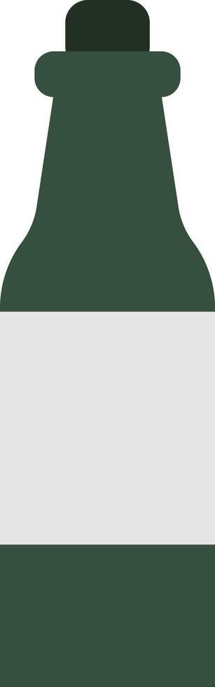 grön anda flaska, illustration, på en vit bakgrund. vektor