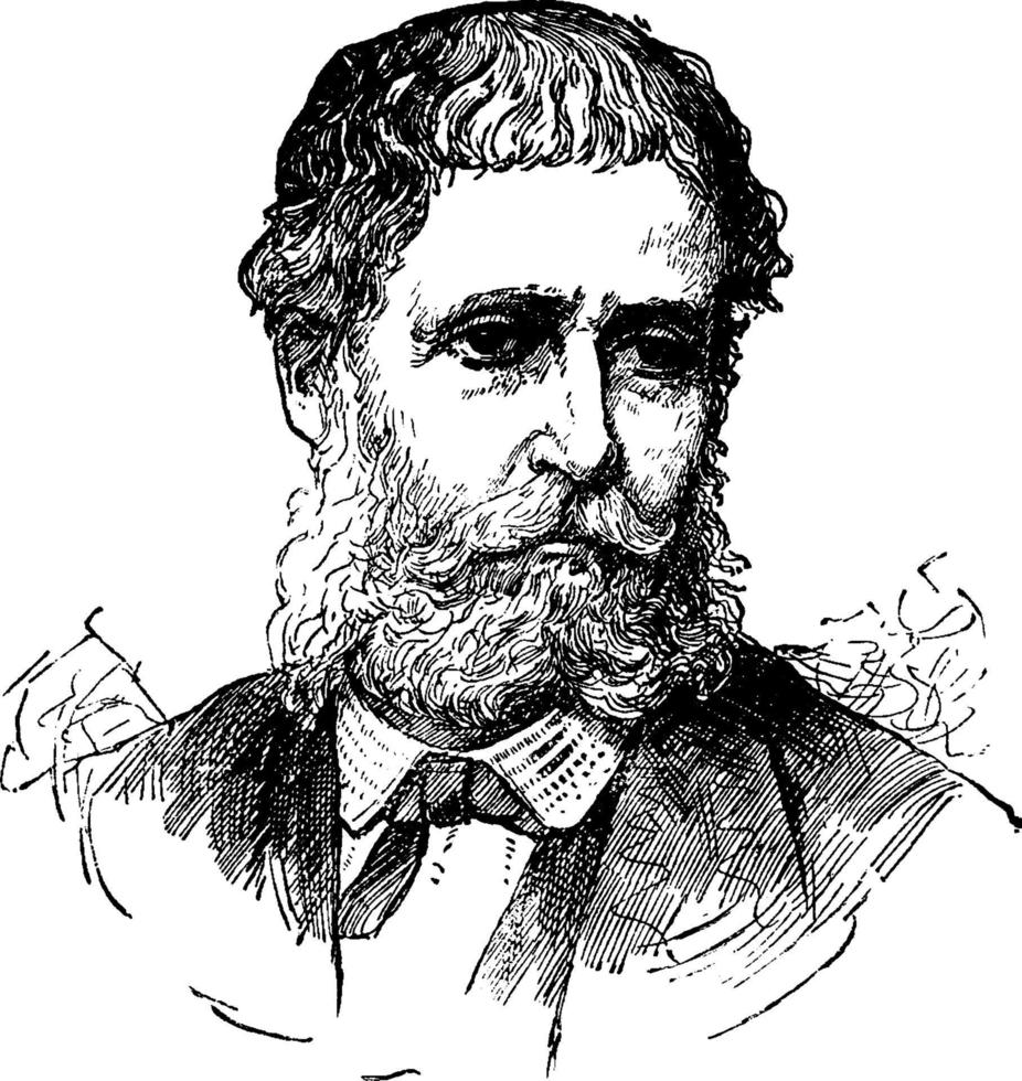 john charles fremont, årgång illustration vektor