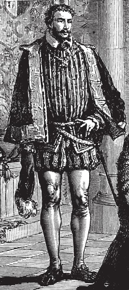 philipp ii, vintage illustration. vektor