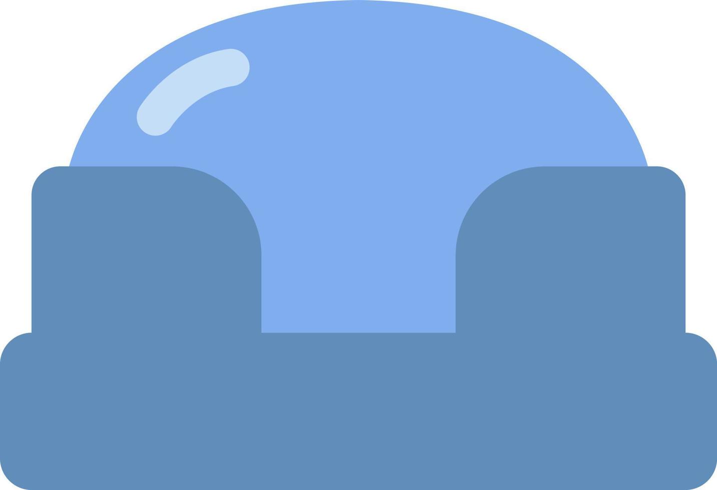 blå potta, illustration, vektor på en vit bakgrund