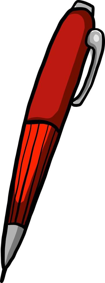 roter Stift, Illustration, Vektor auf weißem Hintergrund