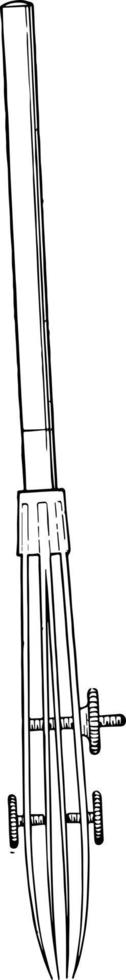 dubbel- penna design av logga årgång gravyr. vektor