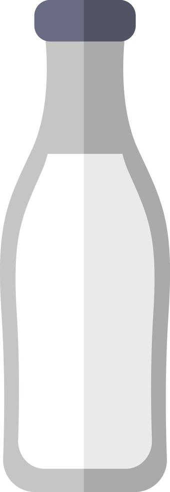 Milch in einer Flasche, Symbolabbildung, Vektor auf weißem Hintergrund