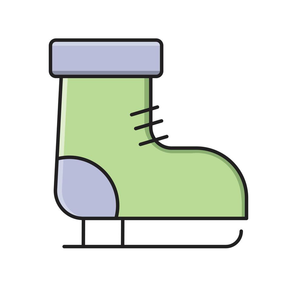 Eisschuh-Vektorillustration auf einem Hintergrund. Premium-Qualitätssymbole. Vektorsymbole für Konzept und Grafikdesign. vektor