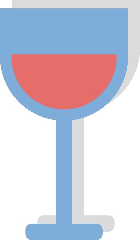 Glas französischer Wein, Symbolabbildung, Vektor auf weißem Hintergrund