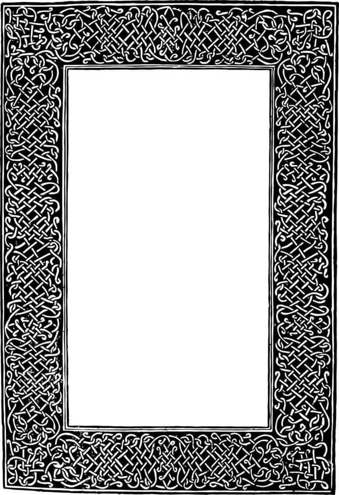 Scrolling Border ist eine Design-Vintage-Gravur aus dem 16. Jahrhundert. vektor