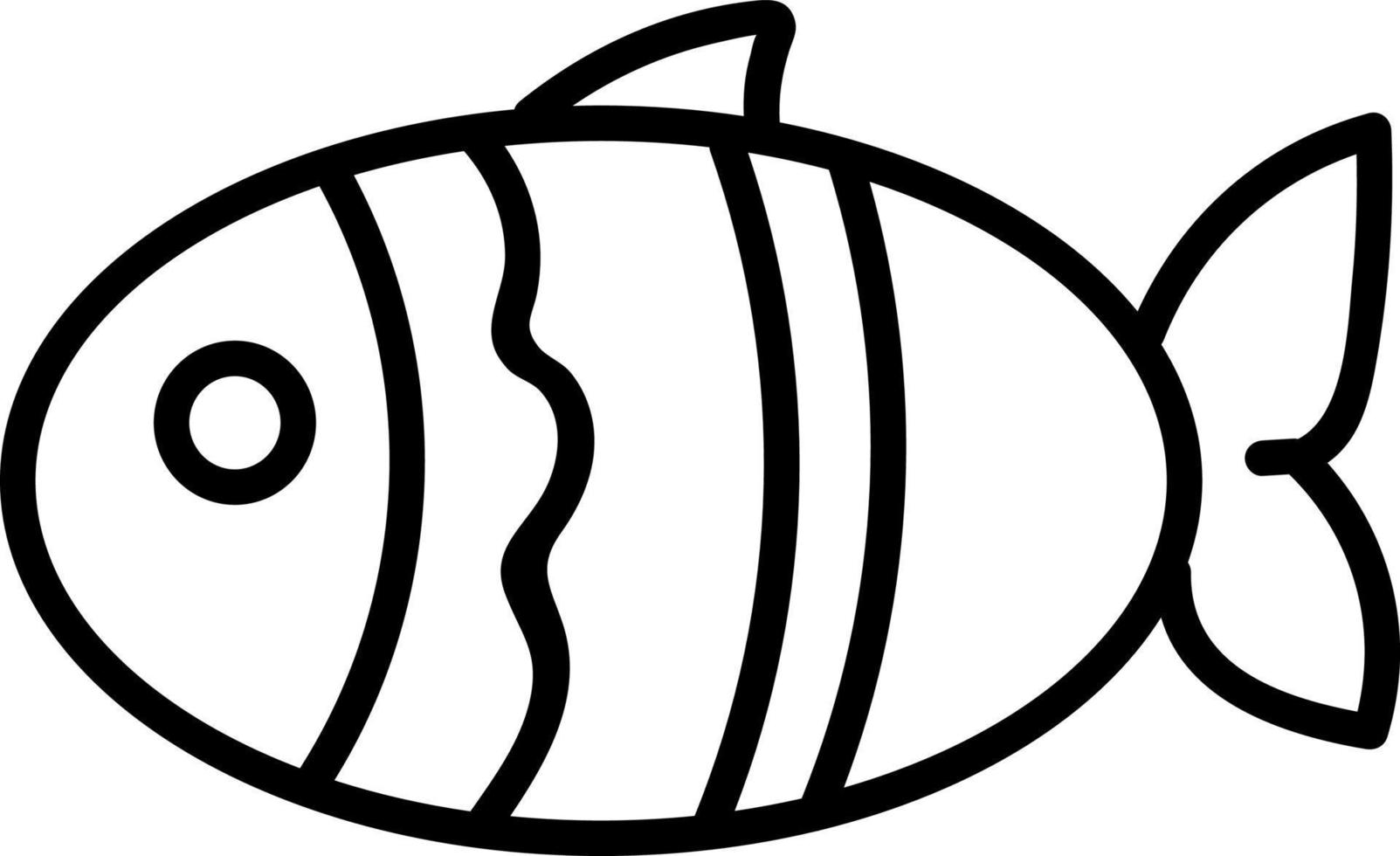 dekorativer weißer Fisch, Illustration, Vektor auf weißem Hintergrund.