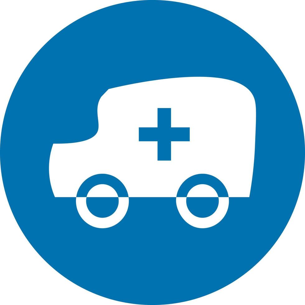 Krankenwagen, Symbolabbildung, Vektor auf weißem Hintergrund