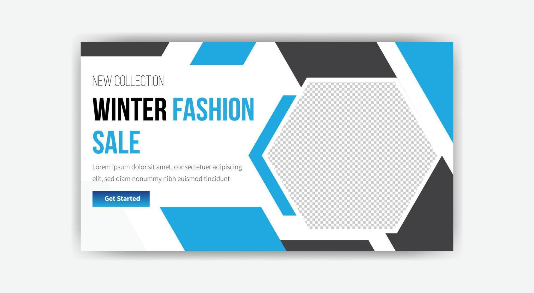 Wintermode-Verkauf Thumbnail-Banner-Template-Design vektor