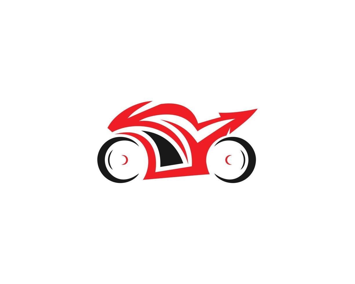 Sport Moto Bike Automotive Logo Design und Motorrad Racer Silhouette Grafik Vektor Vorlage.